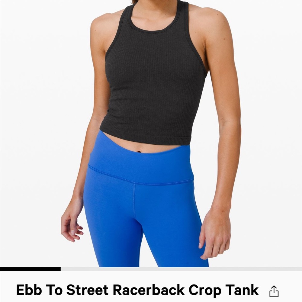 Lululemon Ebb to Street Racerback Crop Tank